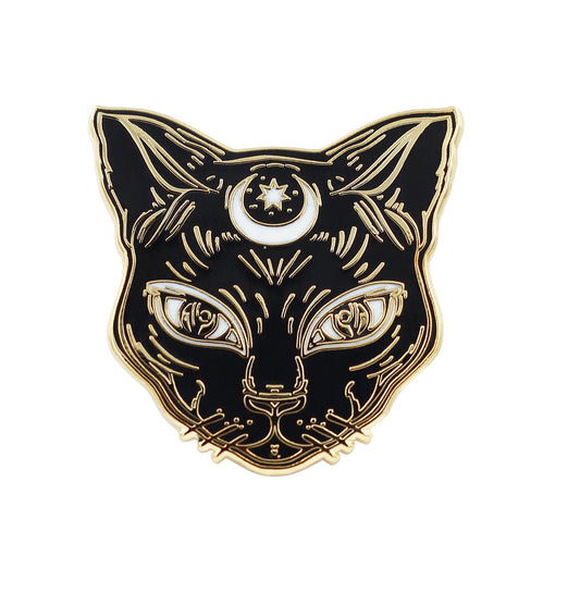 Luna the Black Cat - Enamel Cat Pin